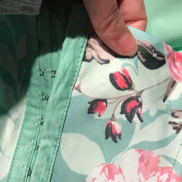 NWT JLUXLABEL Ivana Bustier Corset Top in Mint Floral Spring Size Large - Picture 13 of 15